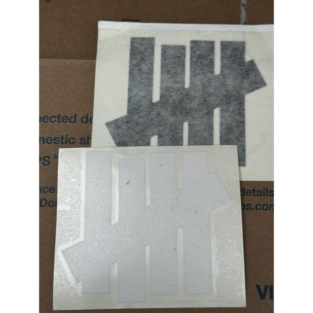 Undefeated 5 Strike Logo Sticker Set Black White Streetwear Decals 2 Pack